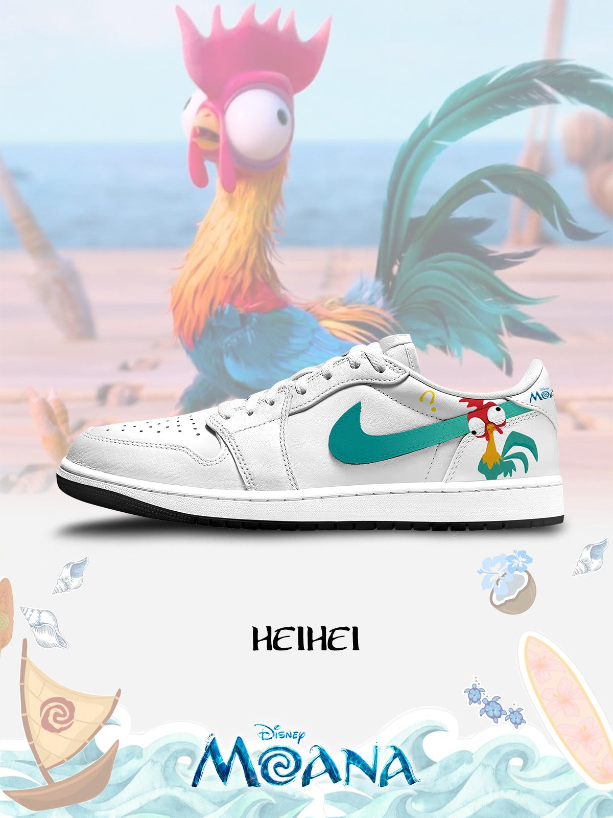 Heihei V.1 Custom Low-Top Court Sneakers