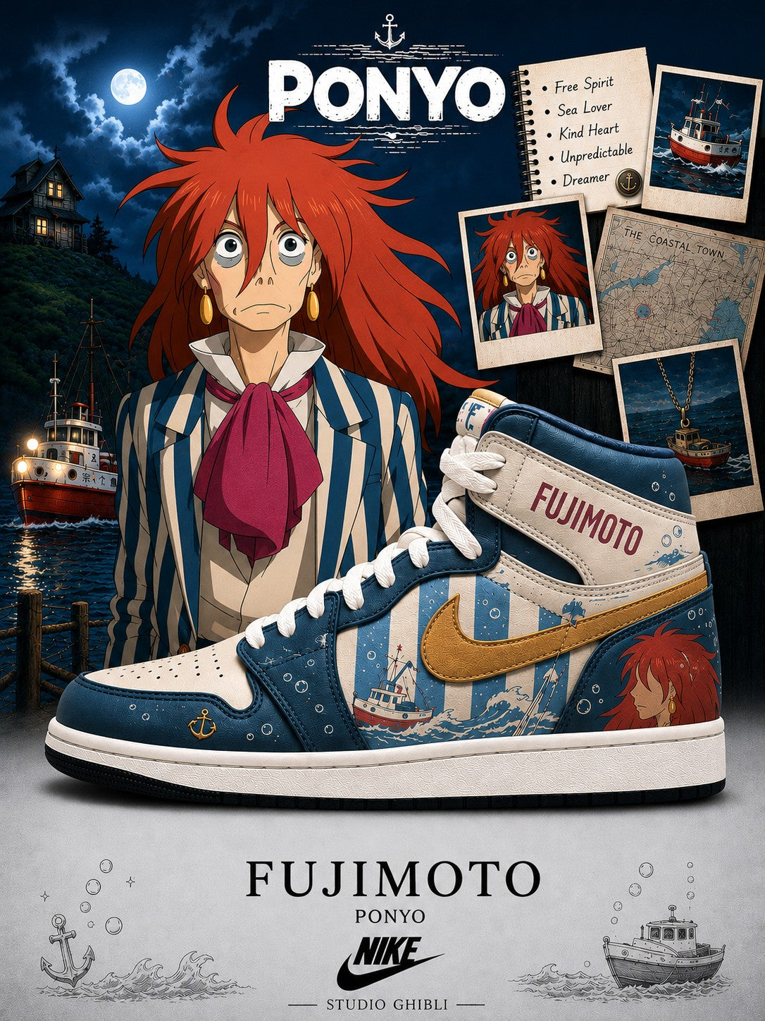 Fujimoto V.1 Custom High-Top Sneakers