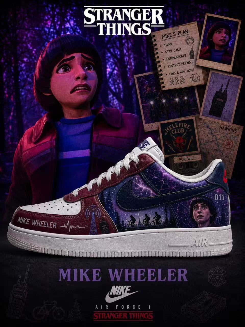 Mike Wheeler V.2 Custom Air-Style Sneakers