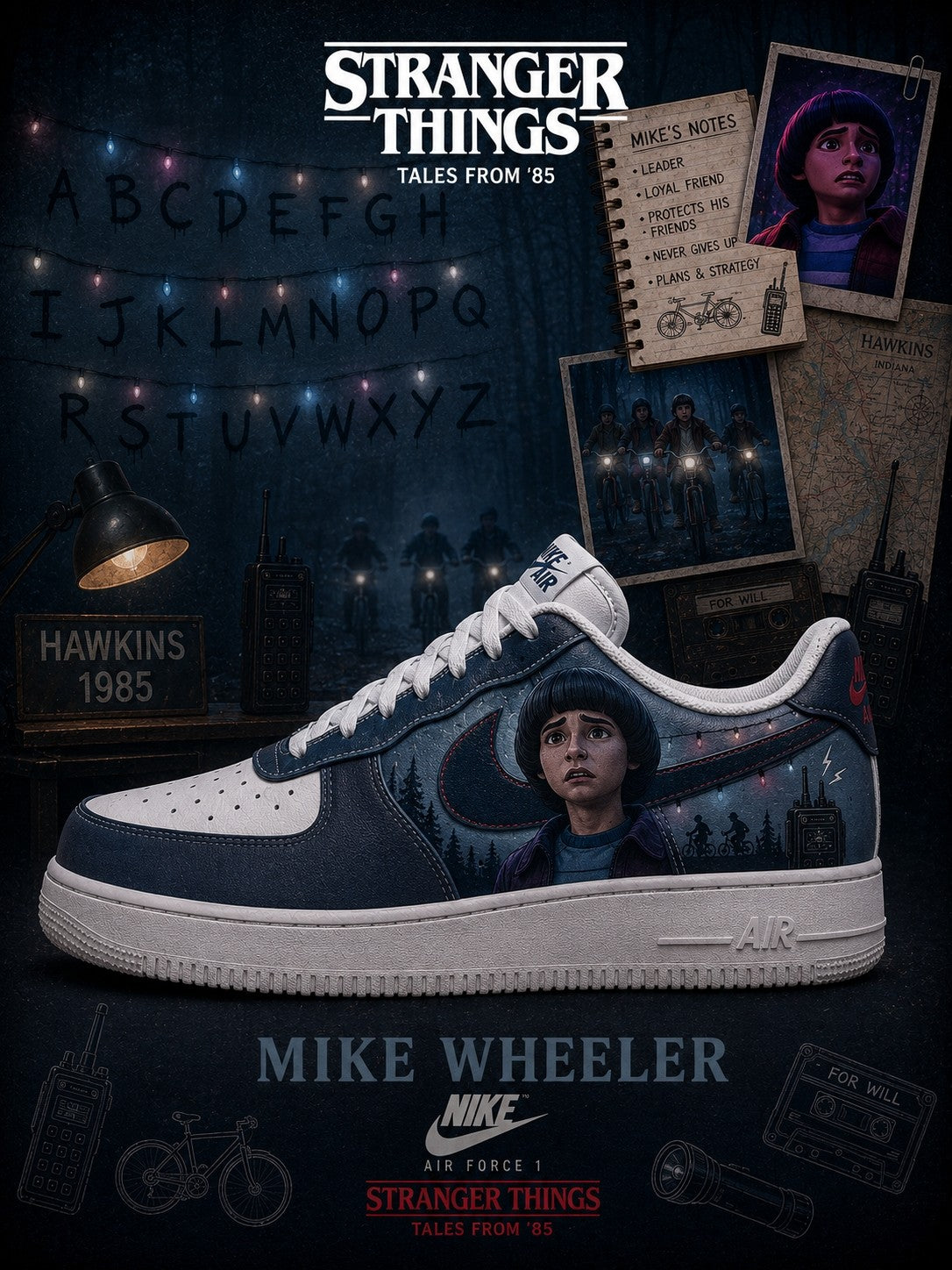 Mike Wheeler V.3 Custom Air-Style Sneakers