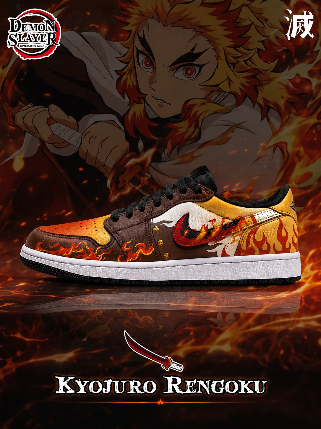 Rengoku V.5 Custom Low-Top Court Sneakers