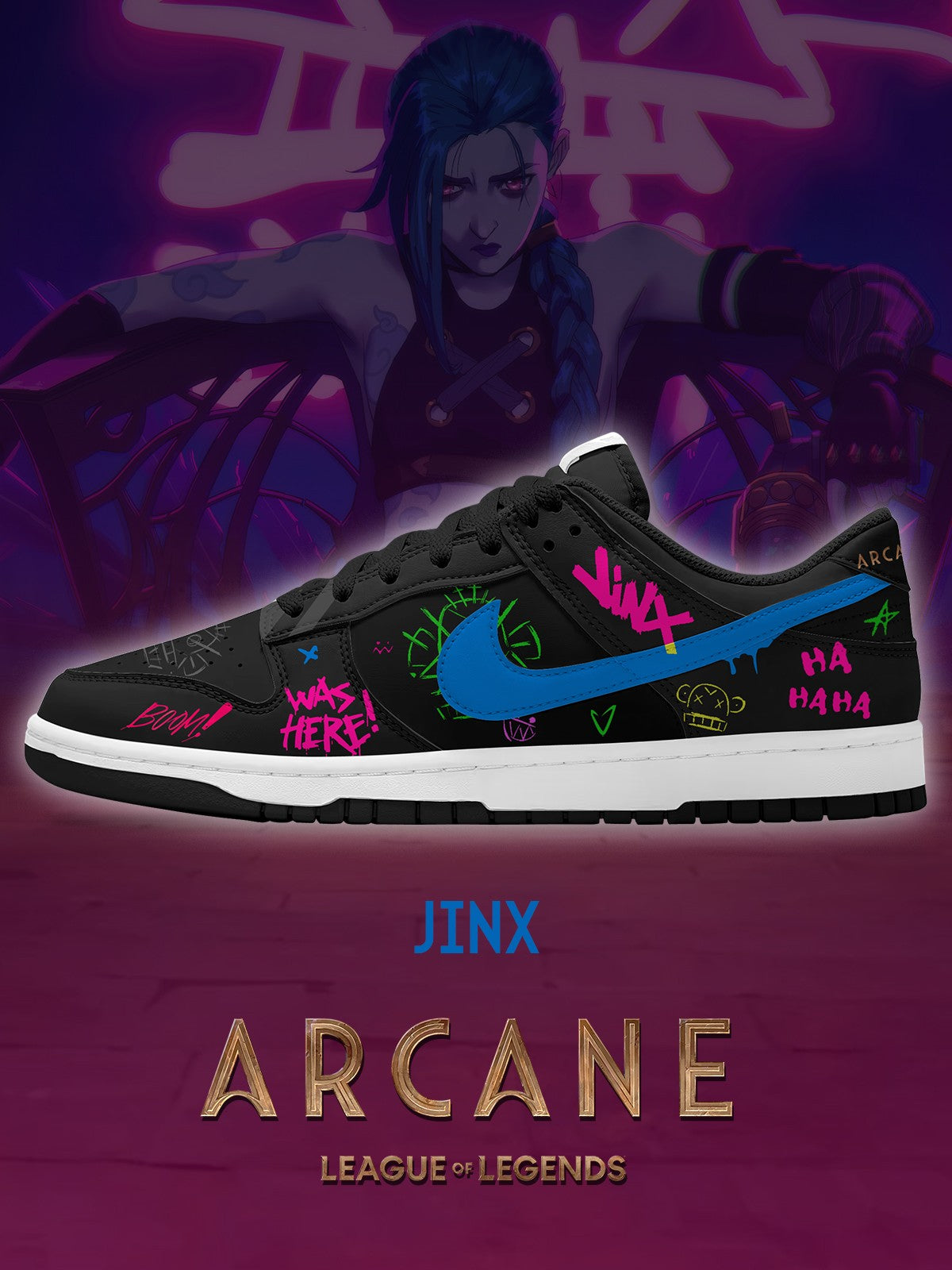 Jinx V.2 Custom SB-Style Sneakers