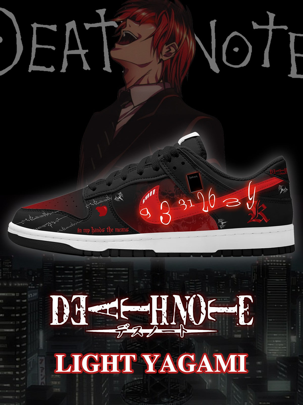 Light Yagami V.3 Custom SB-Style Sneakers