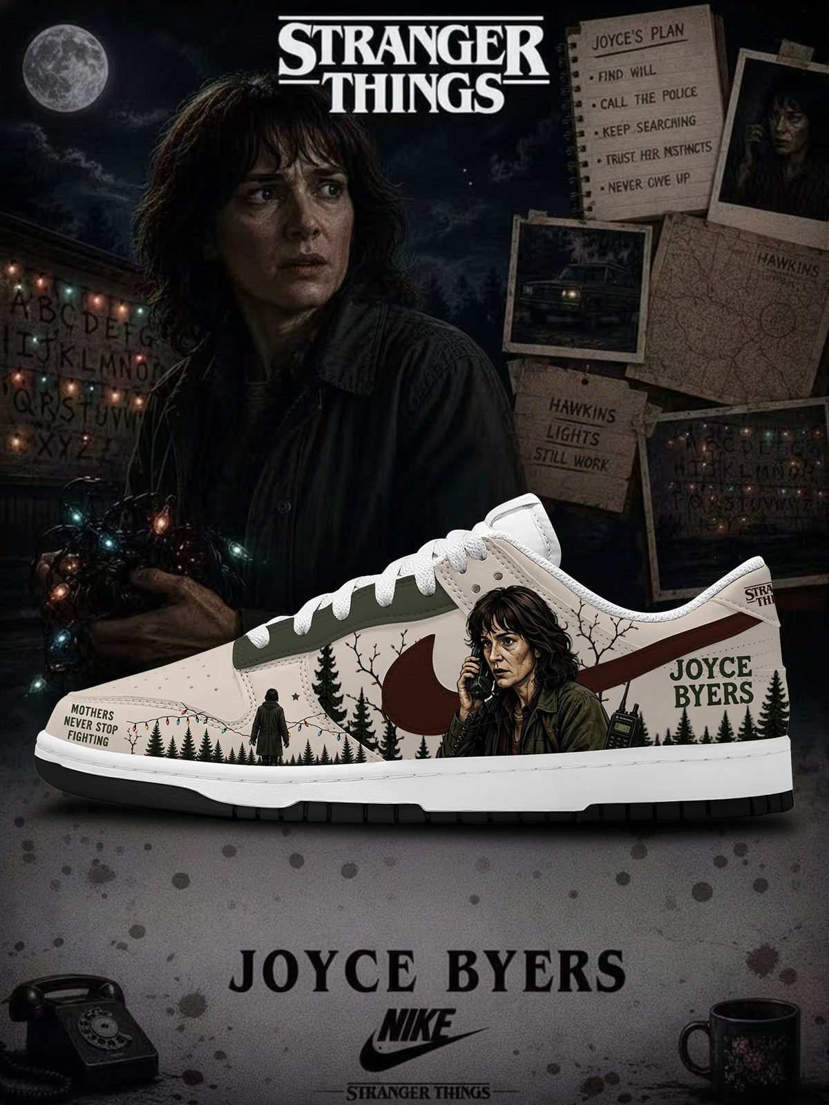 Joyce Byers V.1 Custom SB-Style Sneakers