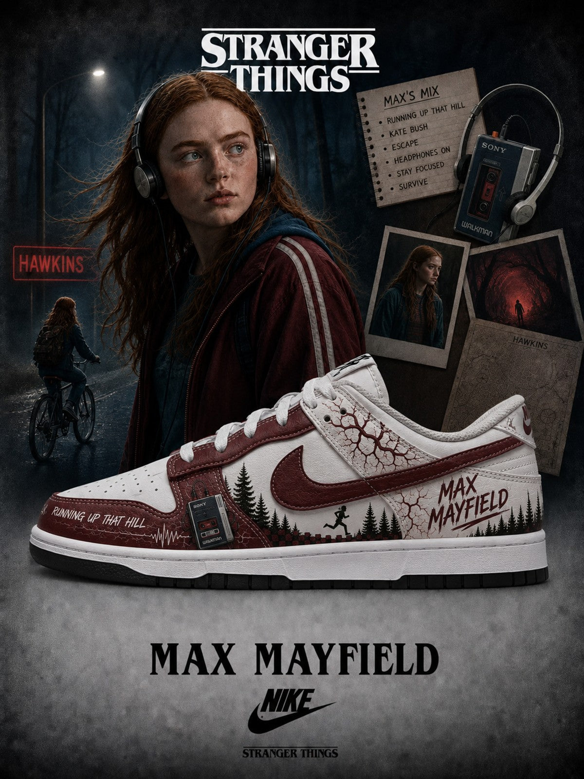 Max Mayfield V.1 Custom SB-Style Sneakers
