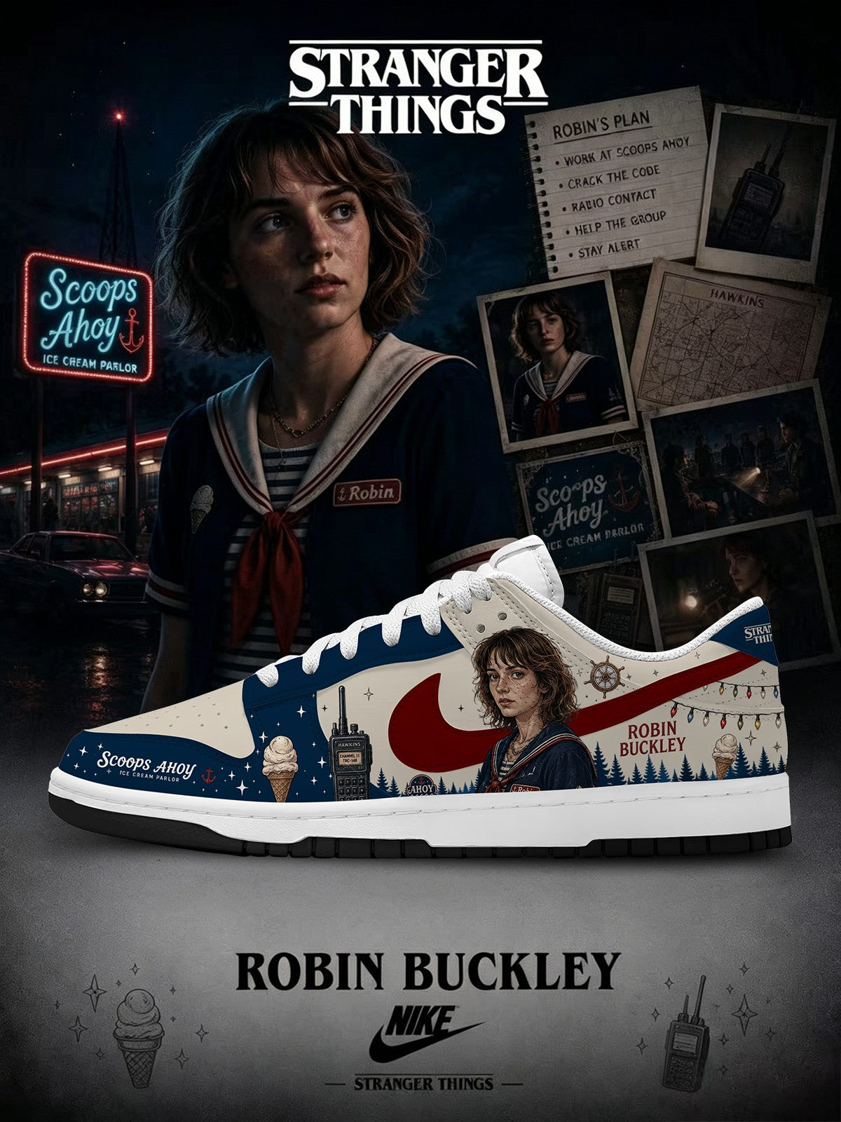 Robin Buckley V.1 Custom SB-Style Sneakers