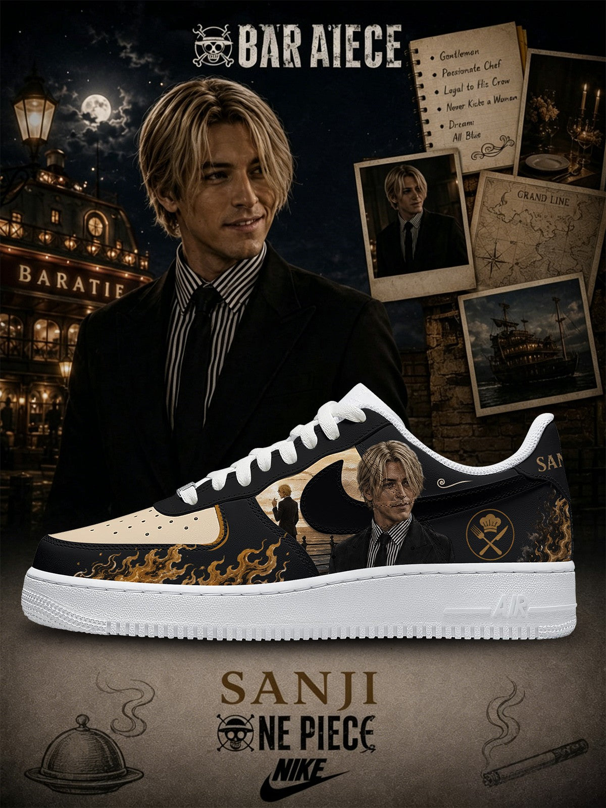 Sanji V.1 Custom Air-Style Sneakers
