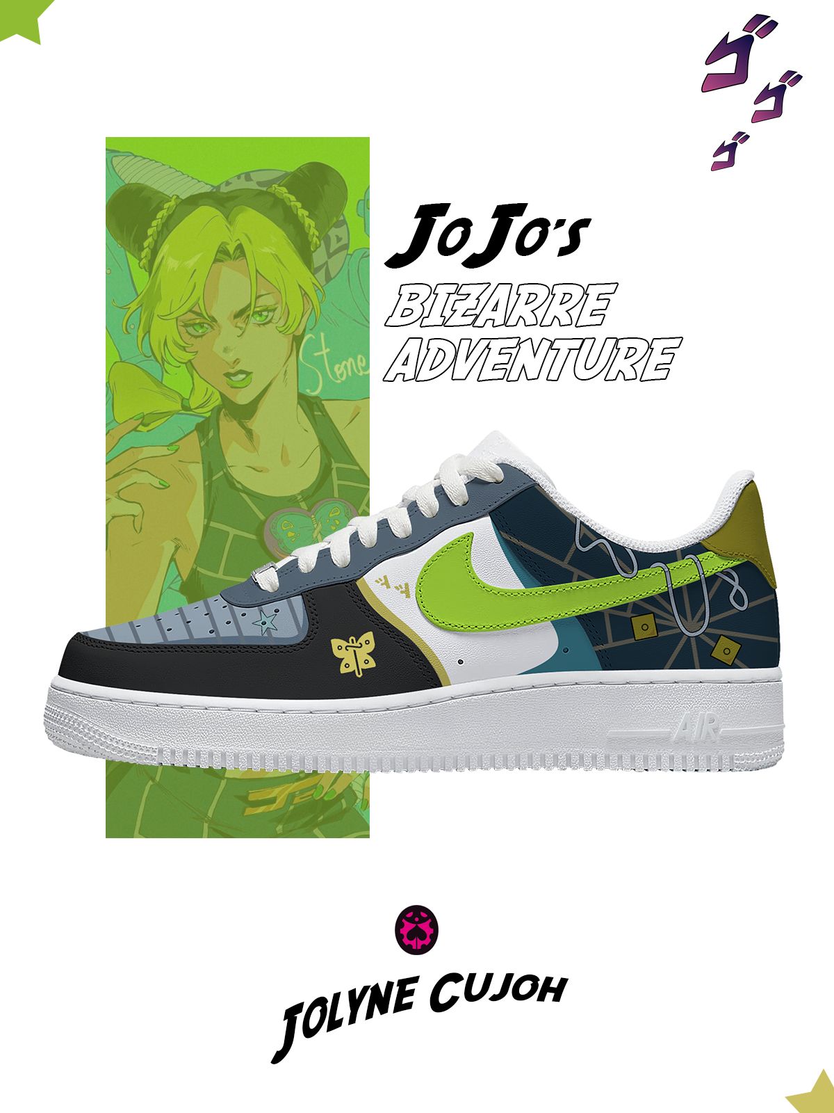 Jolyne Cujoh Custom Sneakers