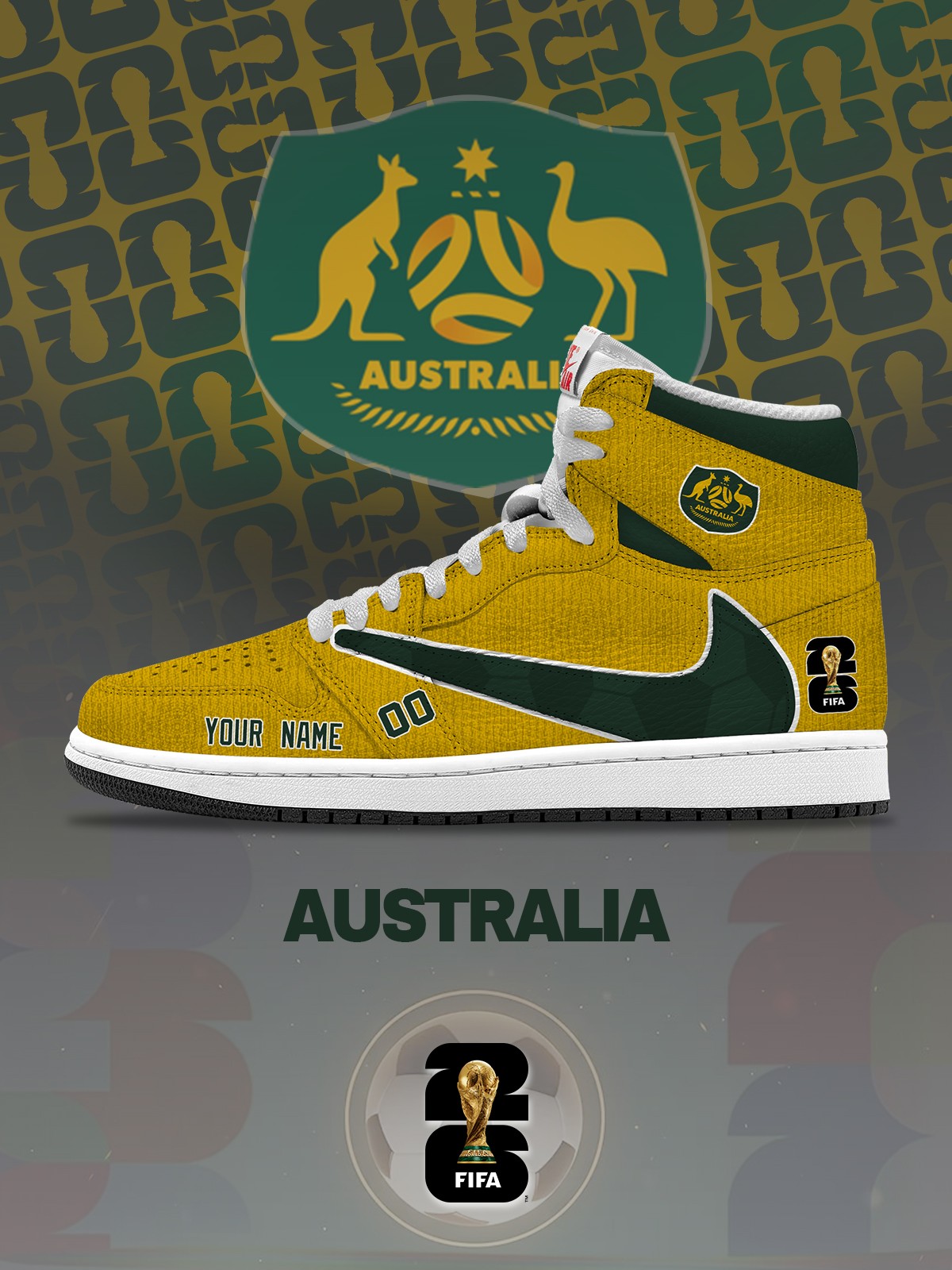 World Cup 2026 Australia V.1 Custom TS High Sneakers