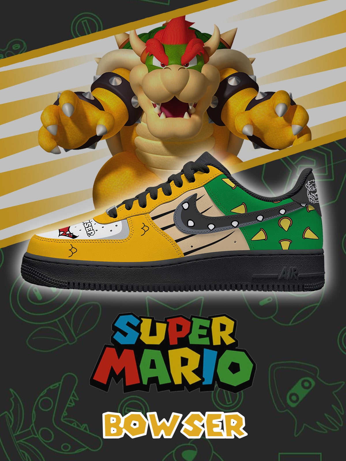 King Bowser Koopa V.1 Custom Sneakers