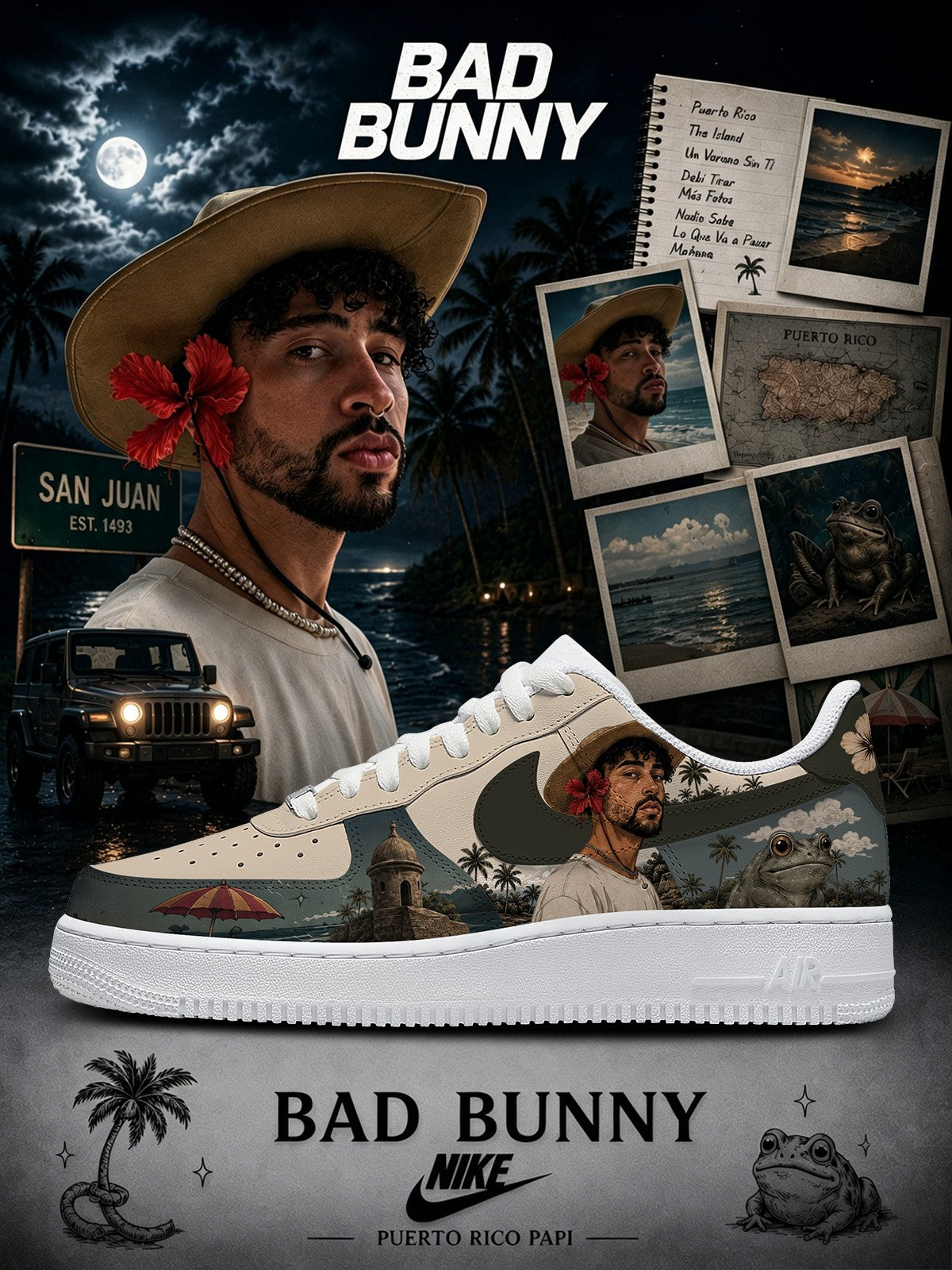 Bad Bunny V.2 Custom Air-Style Sneakers