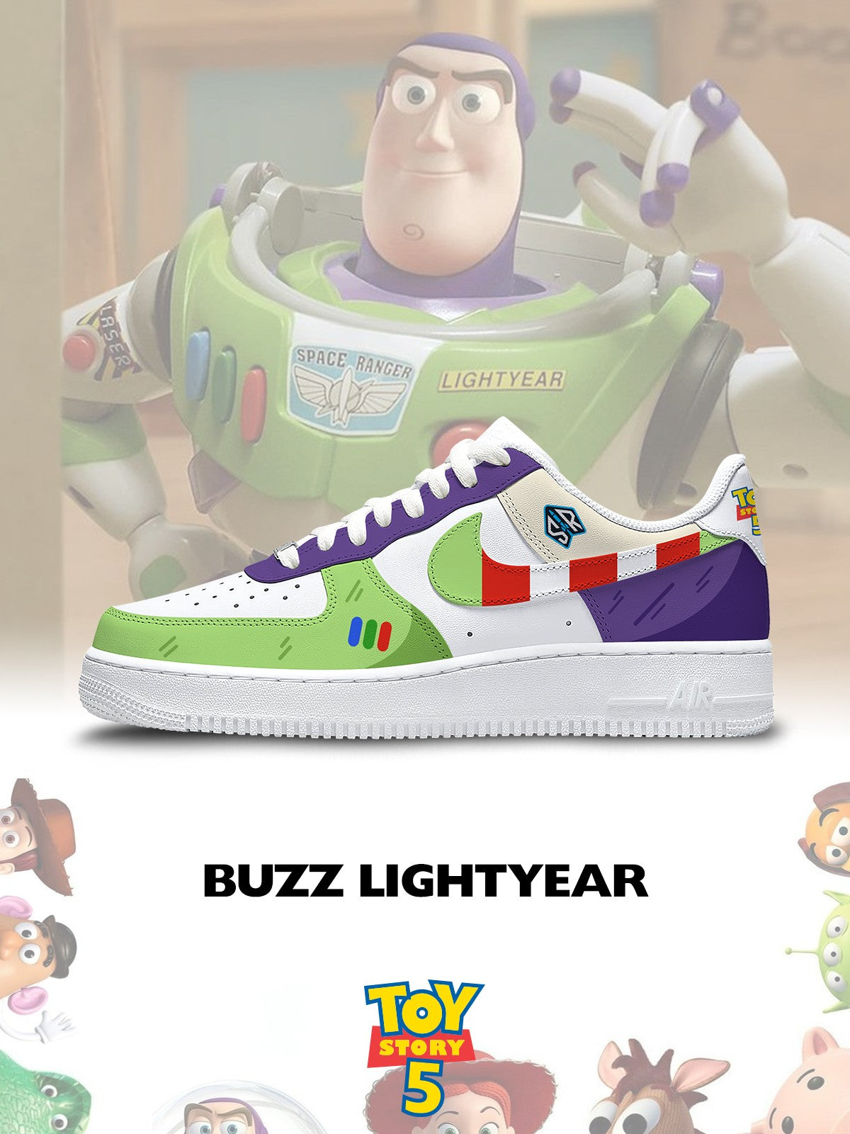 Buzz Lightyear V.1 Custom Air-Style Sneakers