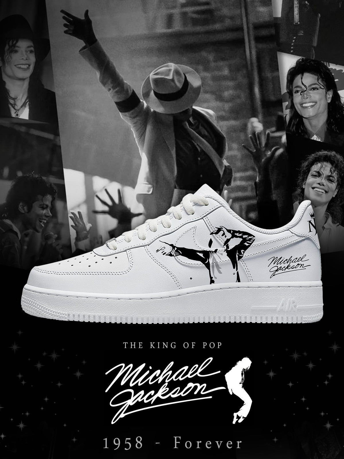 King of Pop V.1 Custom Air-Style Sneakers