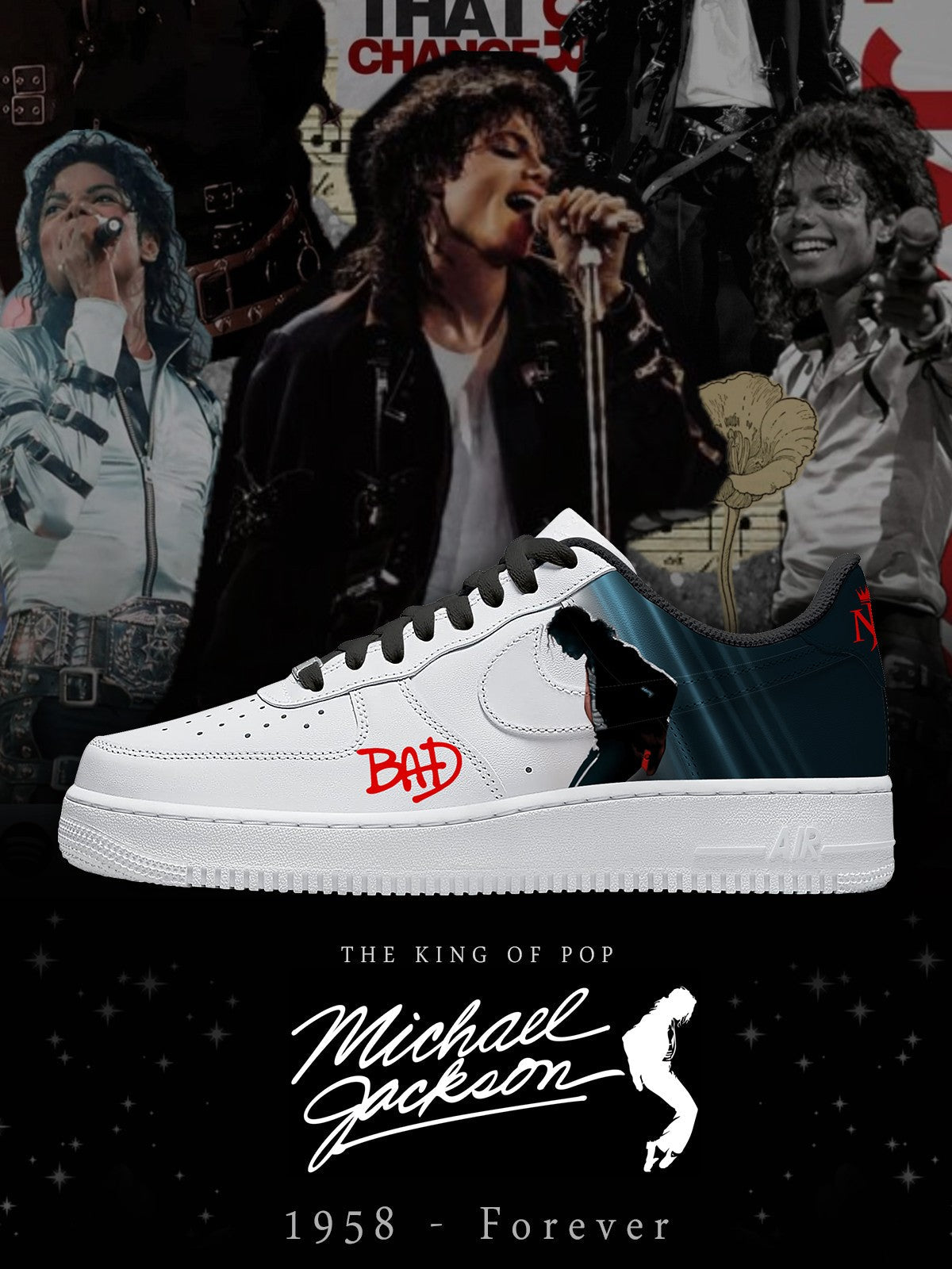 King of Pop V.2 Custom Air-Style Sneakers