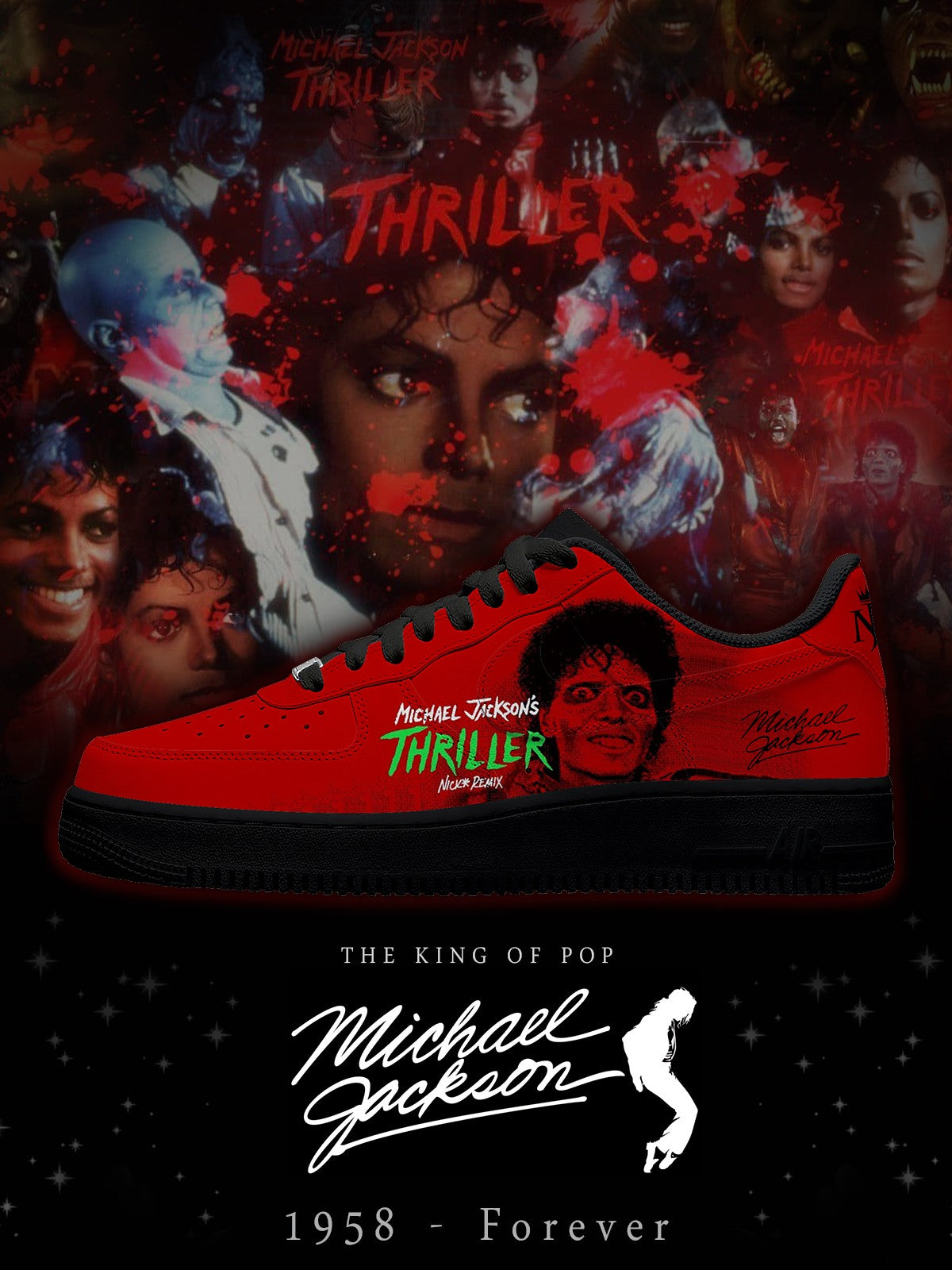 King of Pop V.6 Custom Air-Style Sneakers