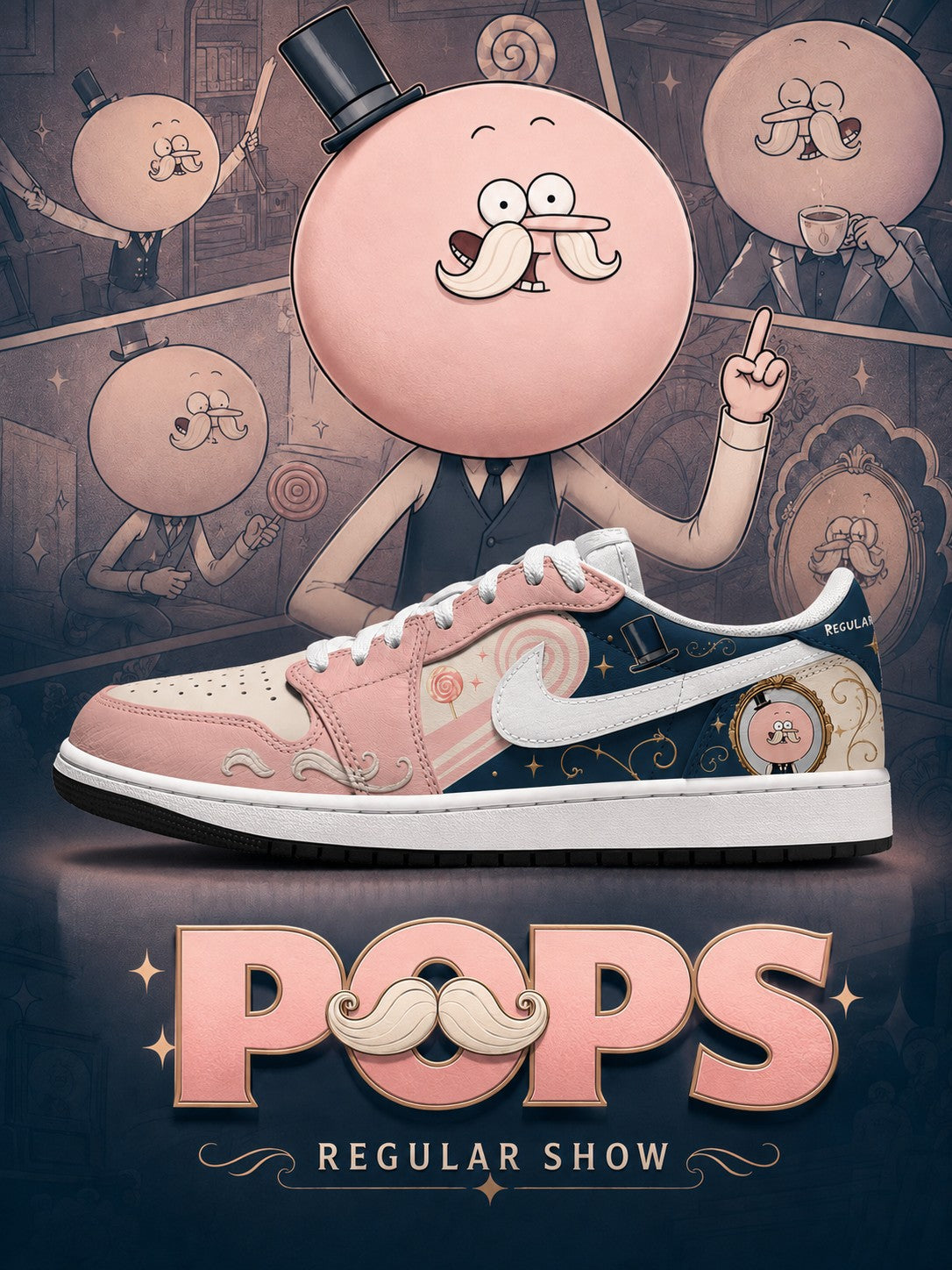 Pops Maellard V.1 Custom Low-Top Court Sneakers