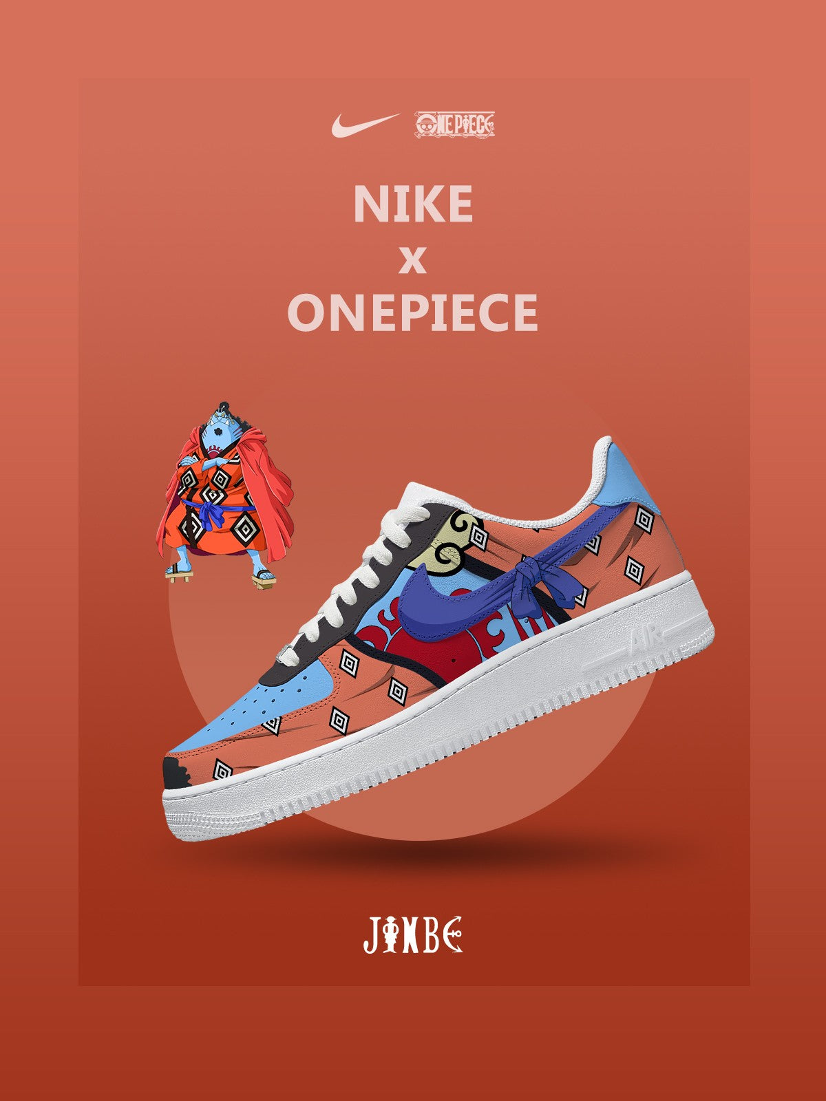 Knight of the Sea Jinbe V.2 Custom Sneakers
