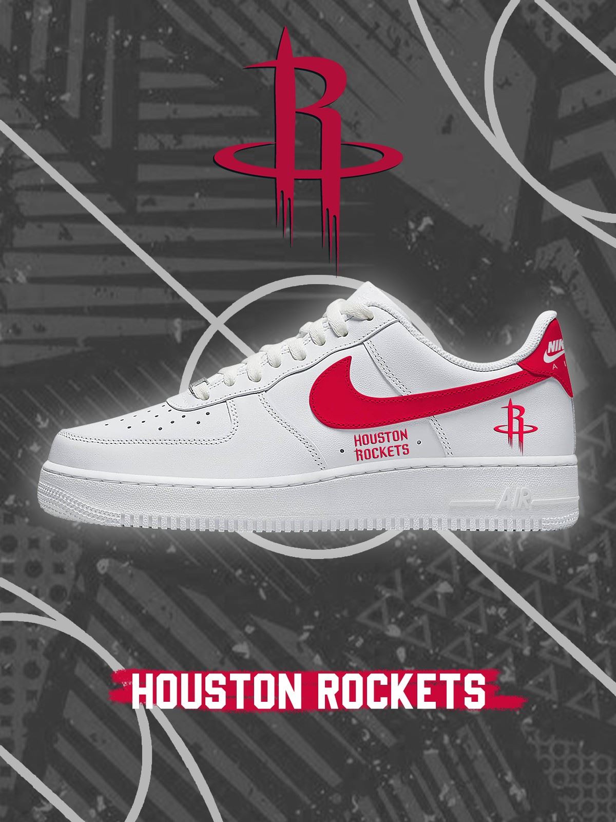 Houston Basketball Custom Air-Style Sneakers
