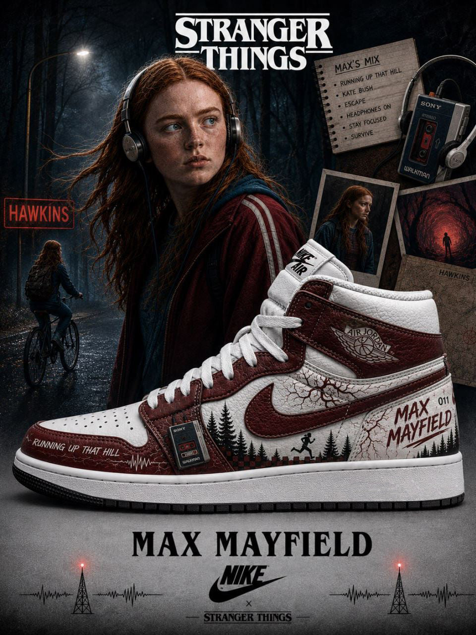 Max Mayfield V.1 Custom High-Top Sneakers