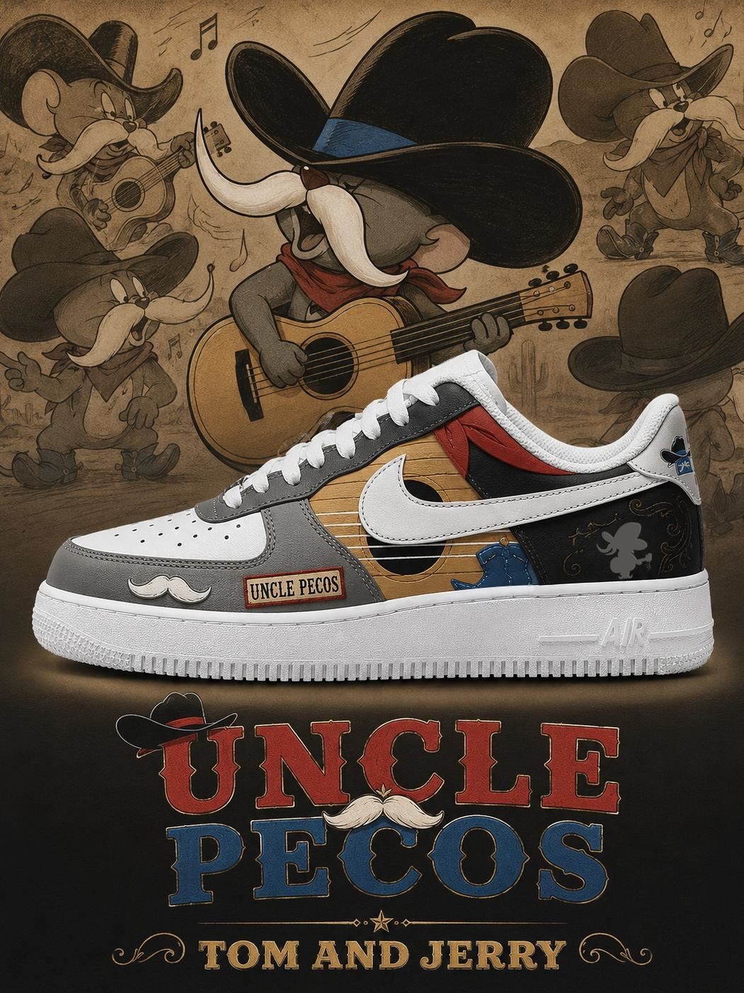 Uncle Pecos V.1 Custom Air-Style Sneakers