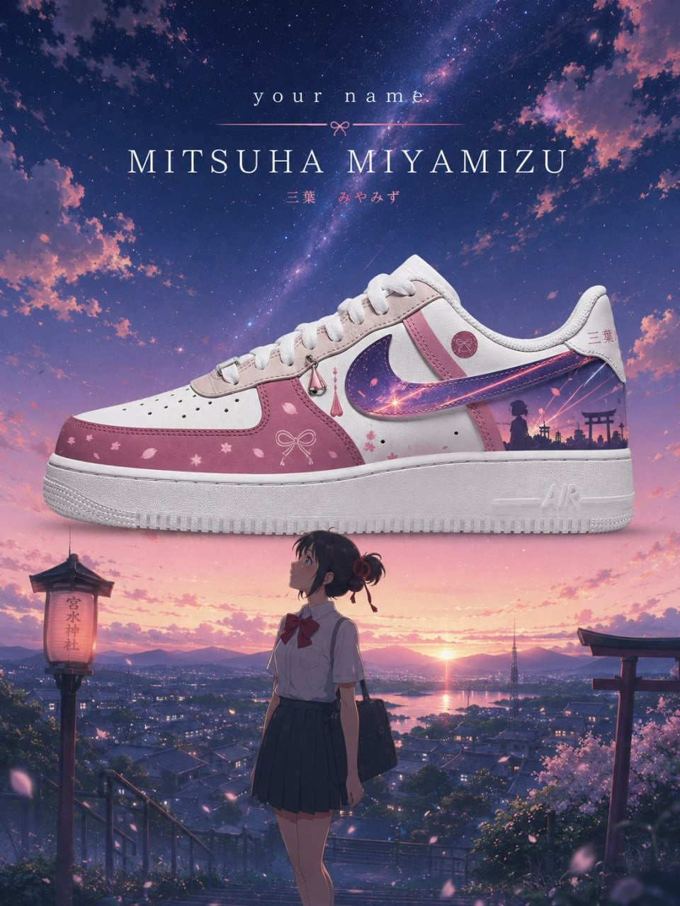 Mitsuha Miyamizu V.4 Custom Air-Style Sneakers