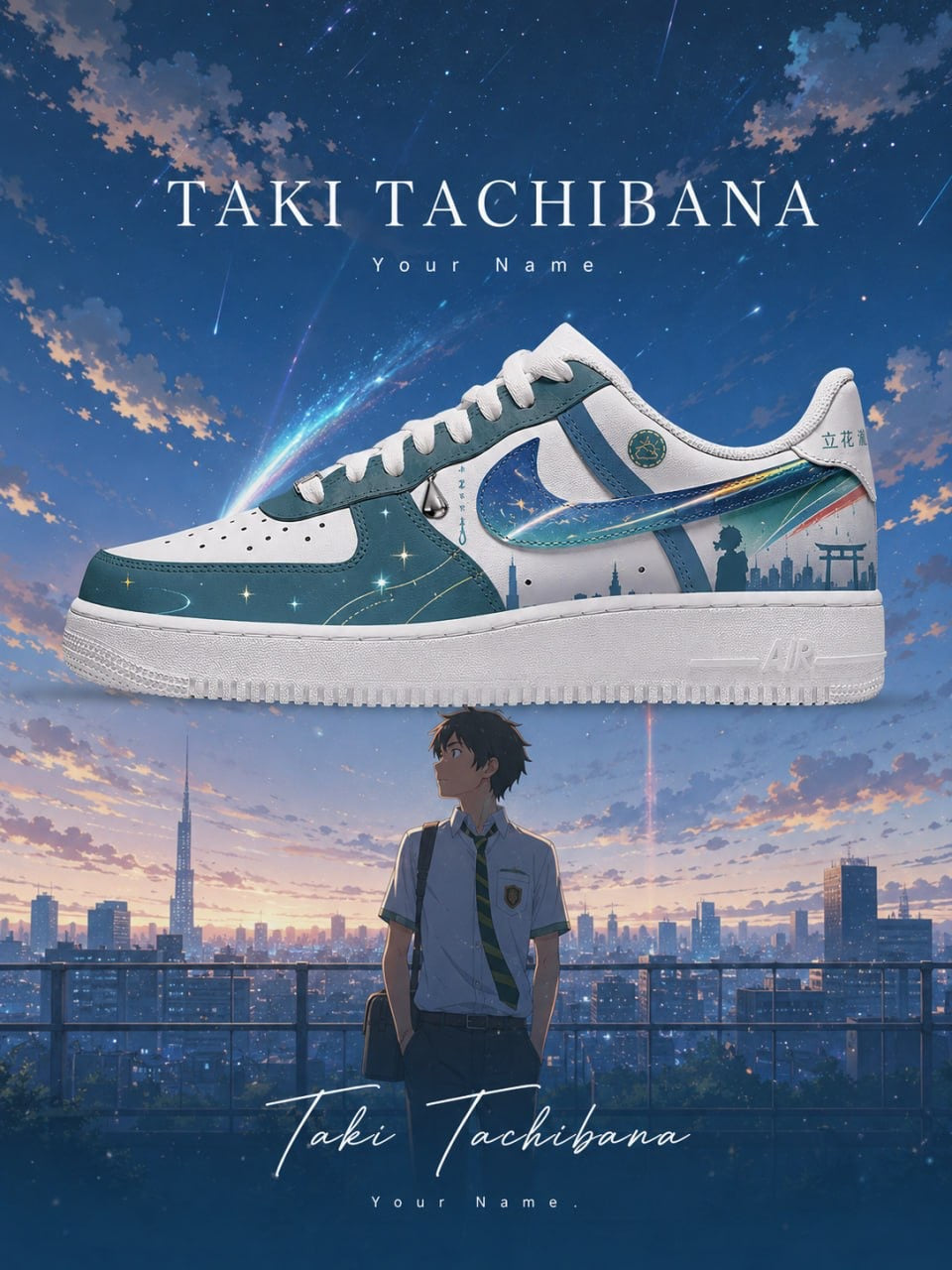Taki Tachibana V.1 Custom Air-Style Sneakers