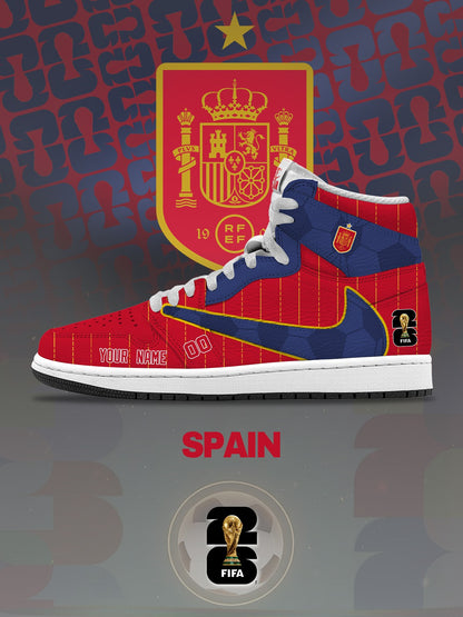 World Cup 2026 Spain V.1 Custom TS High Sneakers