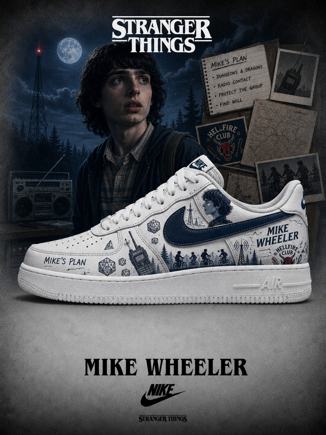 Mike Wheeler V.1 Custom Air-Style Sneakers