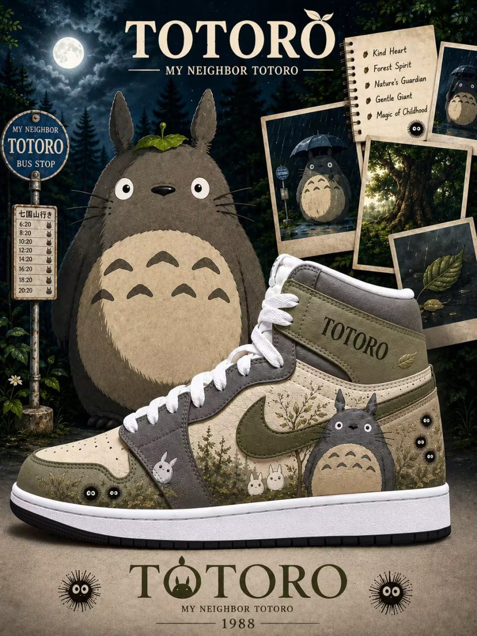 Totoro V.1 Custom High-Top Sneakers