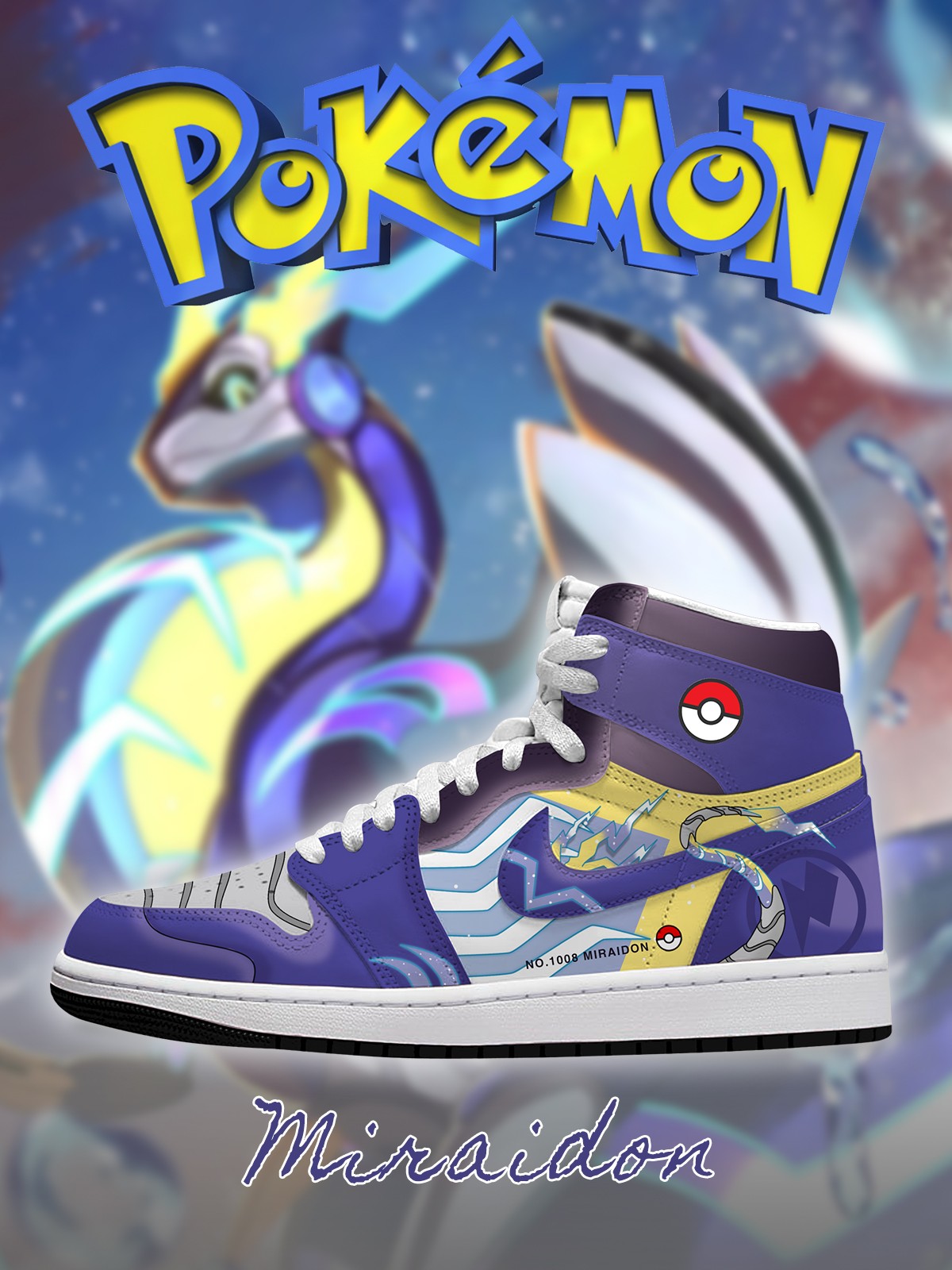 Miraidon V.1 Custom High-Top Sneakers