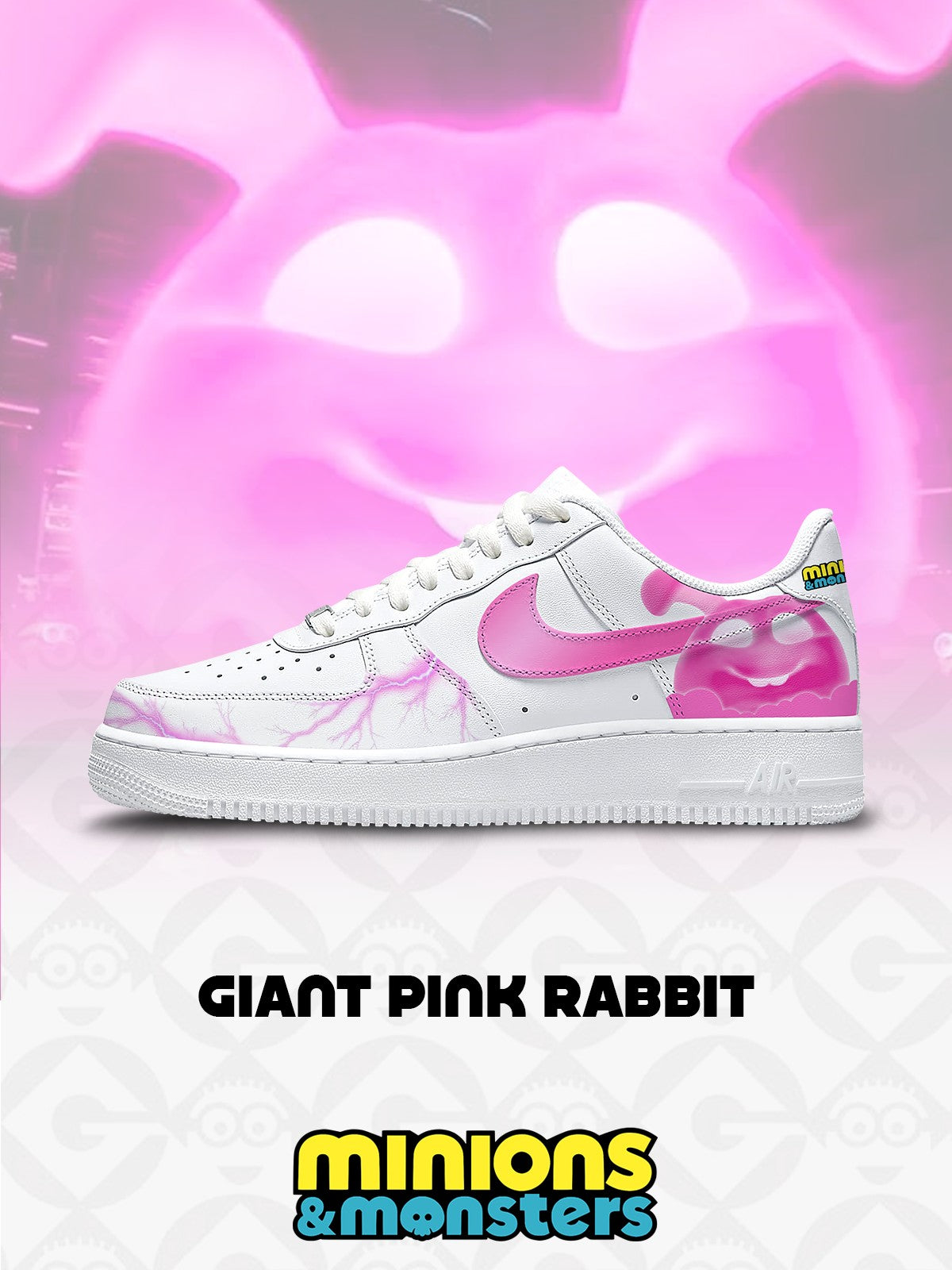 Pink Rabbit V.1 Custom Air-Style Sneakers