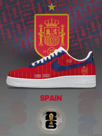 World Cup 2026 Spain V.1 Custom Air-Style Sneakers