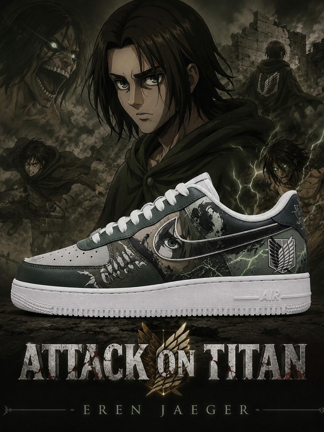 Eren Jaeger V.2 Custom Air-Style Sneakers