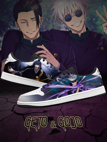 Gojo and Geto V.1 Custom Low-Top Court Sneakers