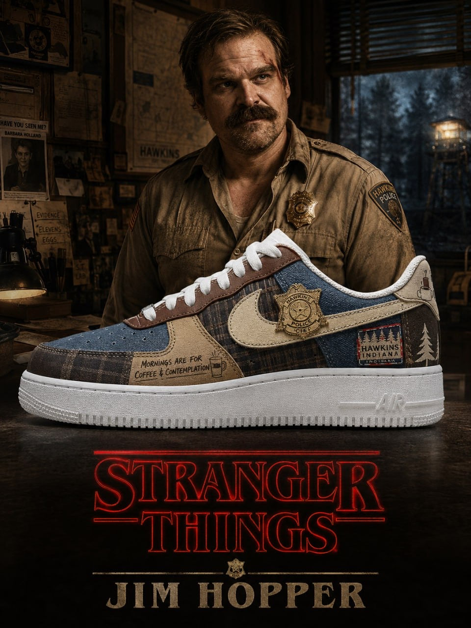 Jim Hopper V.2 Custom Air-Style Sneakers