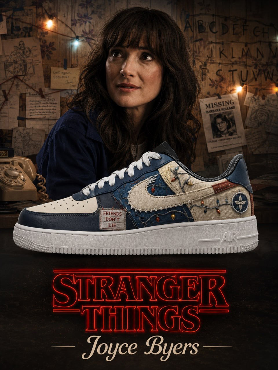 Joyce Byers V.2 Custom Air-Style Sneakers