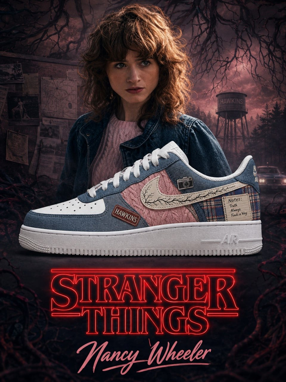 Nancy Wheeler V.2 Custom Air-Style Sneakers