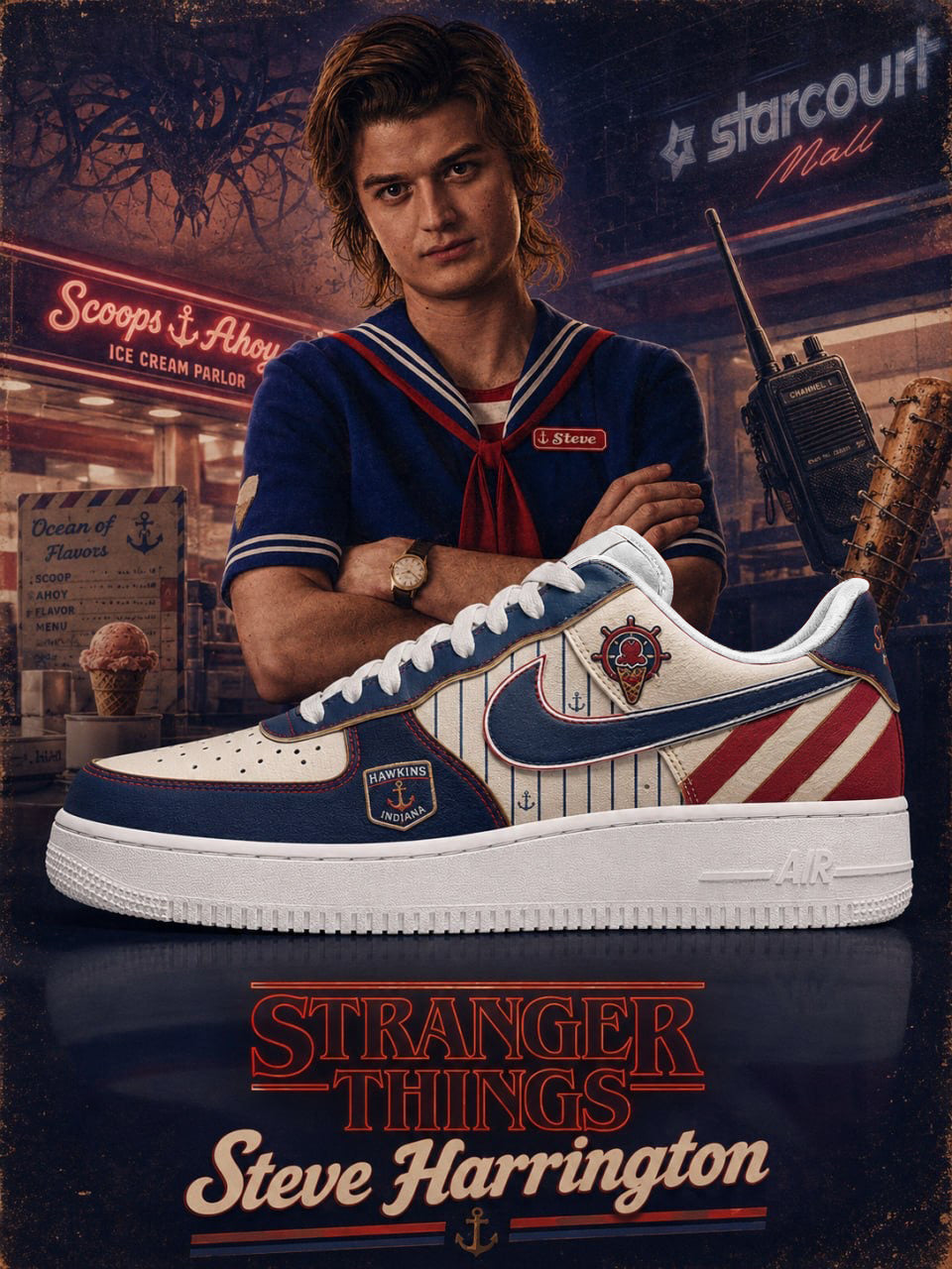 Steve Harrington V.3 Custom Air-Style Sneakers
