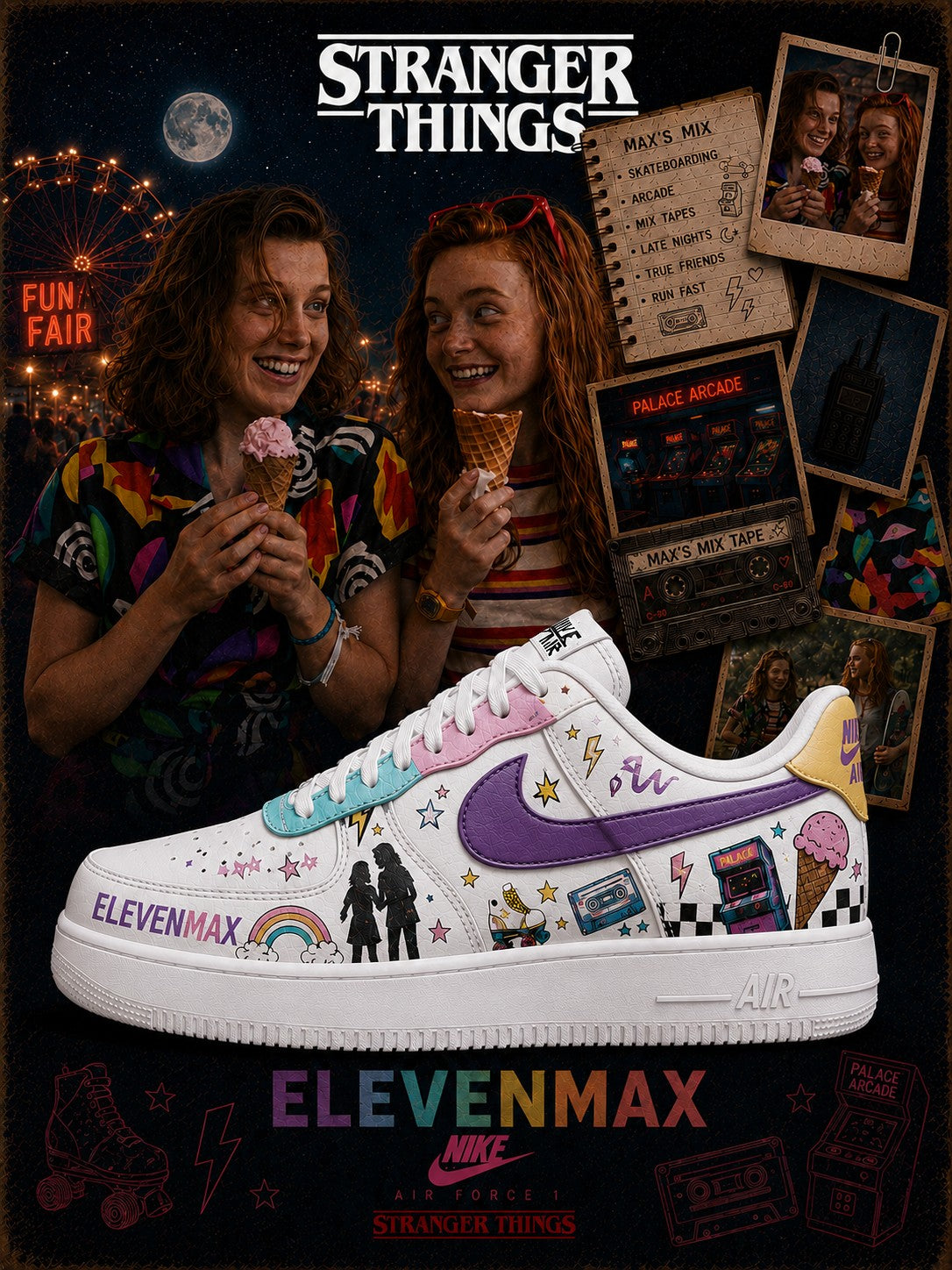 Eleven and Max V.1 Custom Air-Style Sneakers