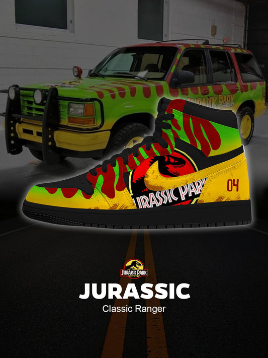 AJ1 高筒 電影名車-Jurassic Classic Ranger客製球鞋 V.1
