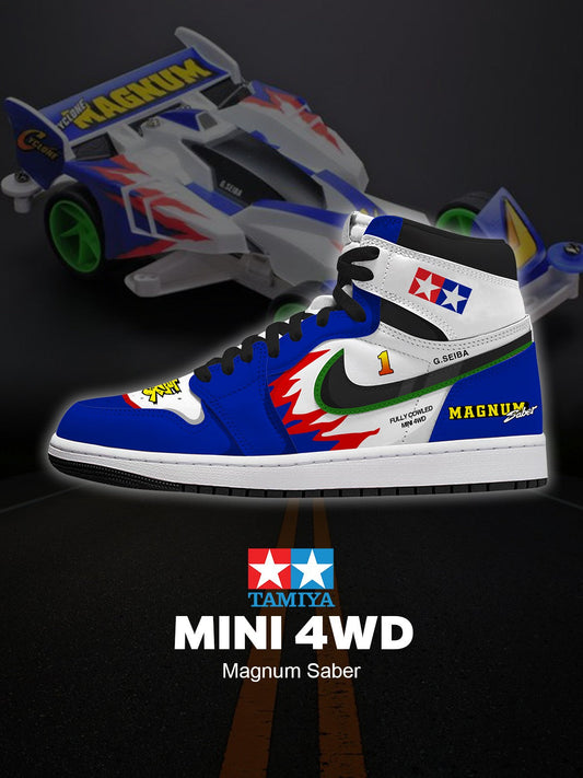 AJ1 高筒 電影名車-MINI 4WD Magnum Saber客製球鞋 V.1