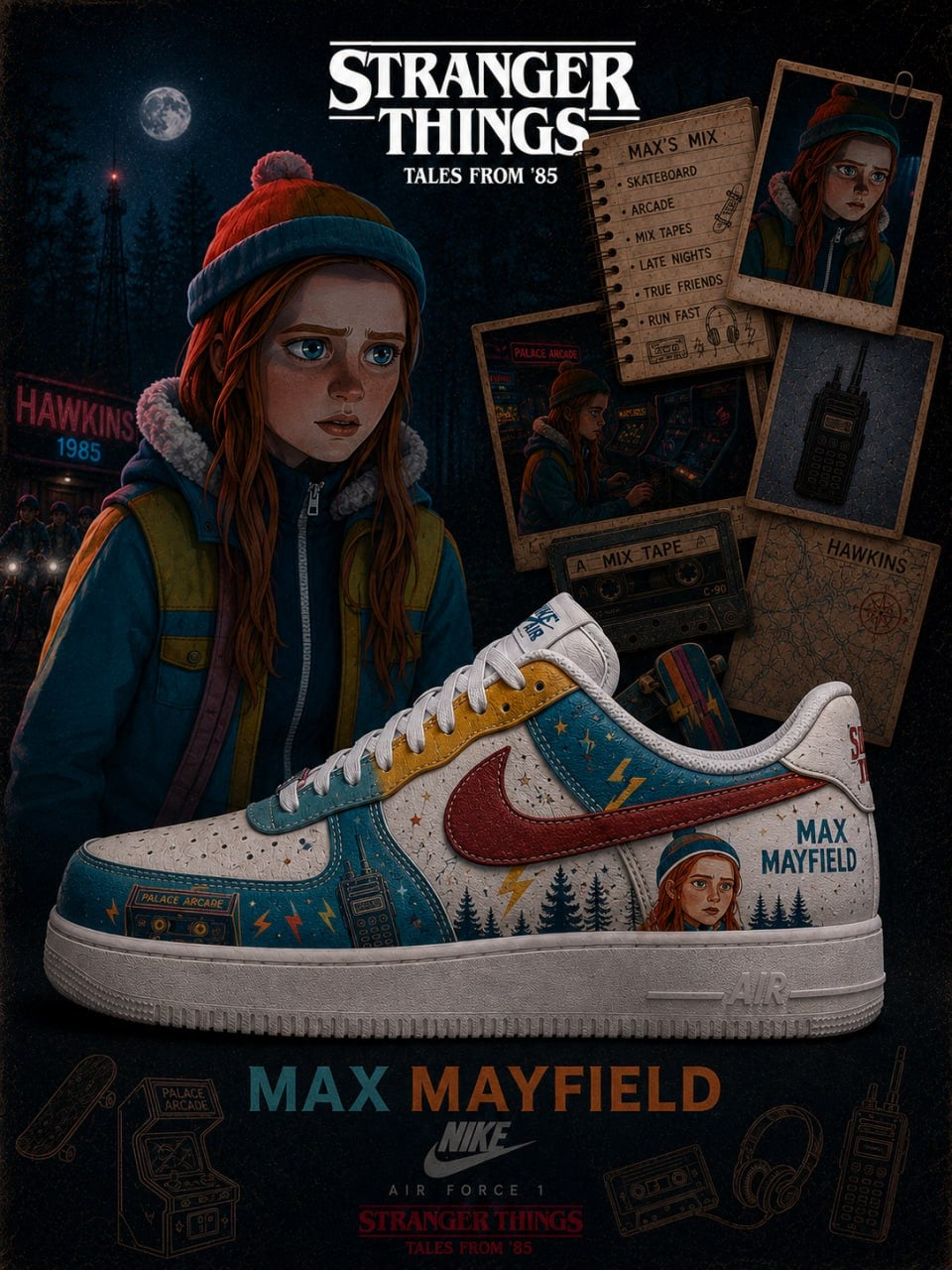 Max Mayfield V.2 Custom Air-Style Sneakers