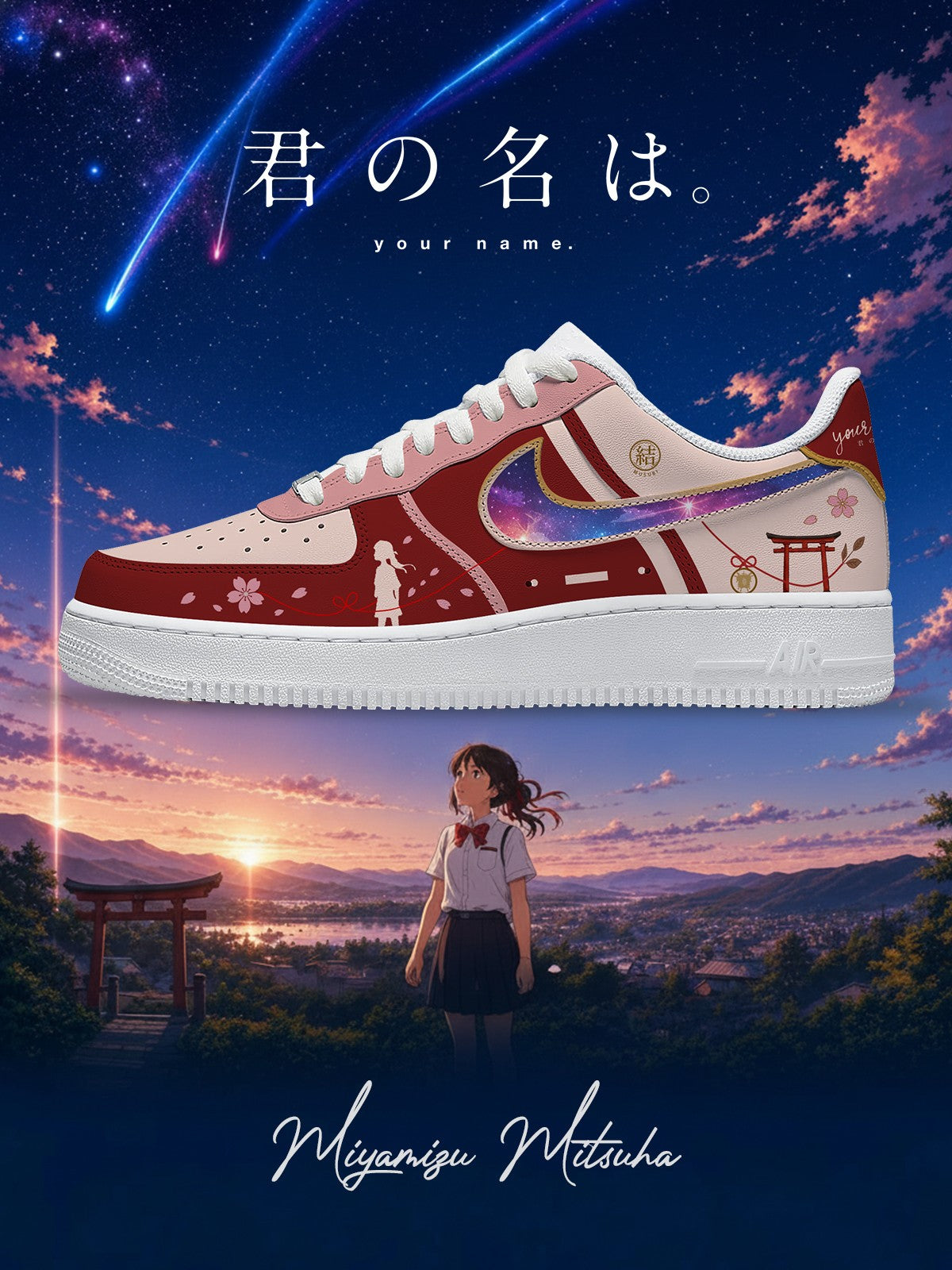 Mitsuha Miyamizu V.2 Custom Air-Style Sneakers